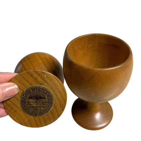 Gift Set of Two- wooden chalet - medium brown, gift set, wooden accents- myrt… - Picture 5 of 8